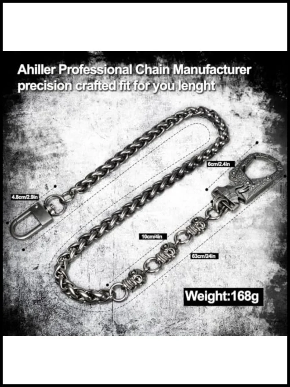 Heavy Duty Anti-Theft Wallet Chain for Men, 24